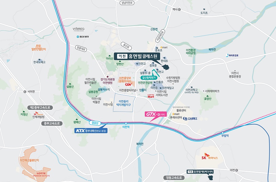 이천 갈산지구 도시개발사업 지역위치도